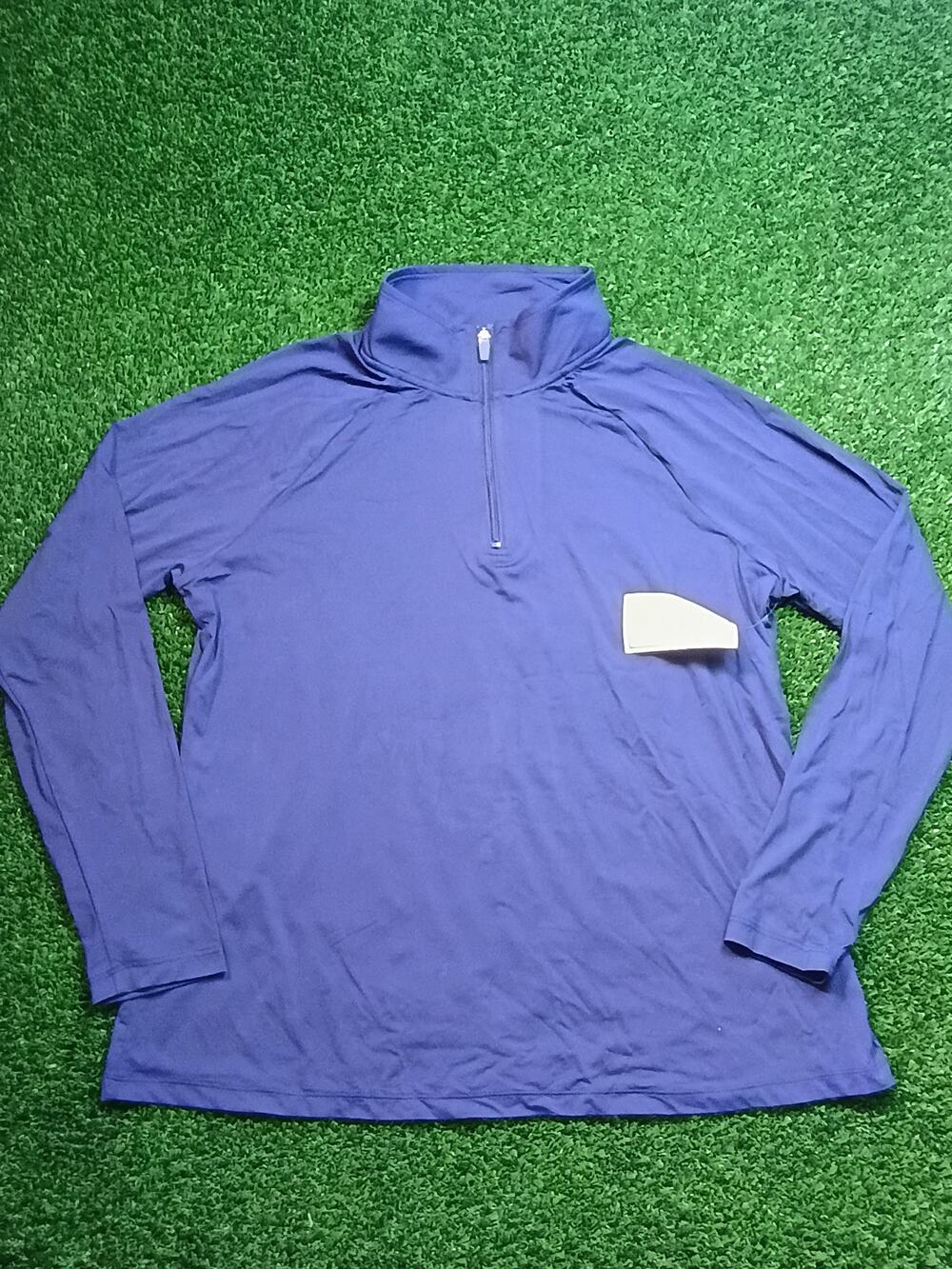Land's End Women's Navy Long Sleeve Rash Guard, Size L